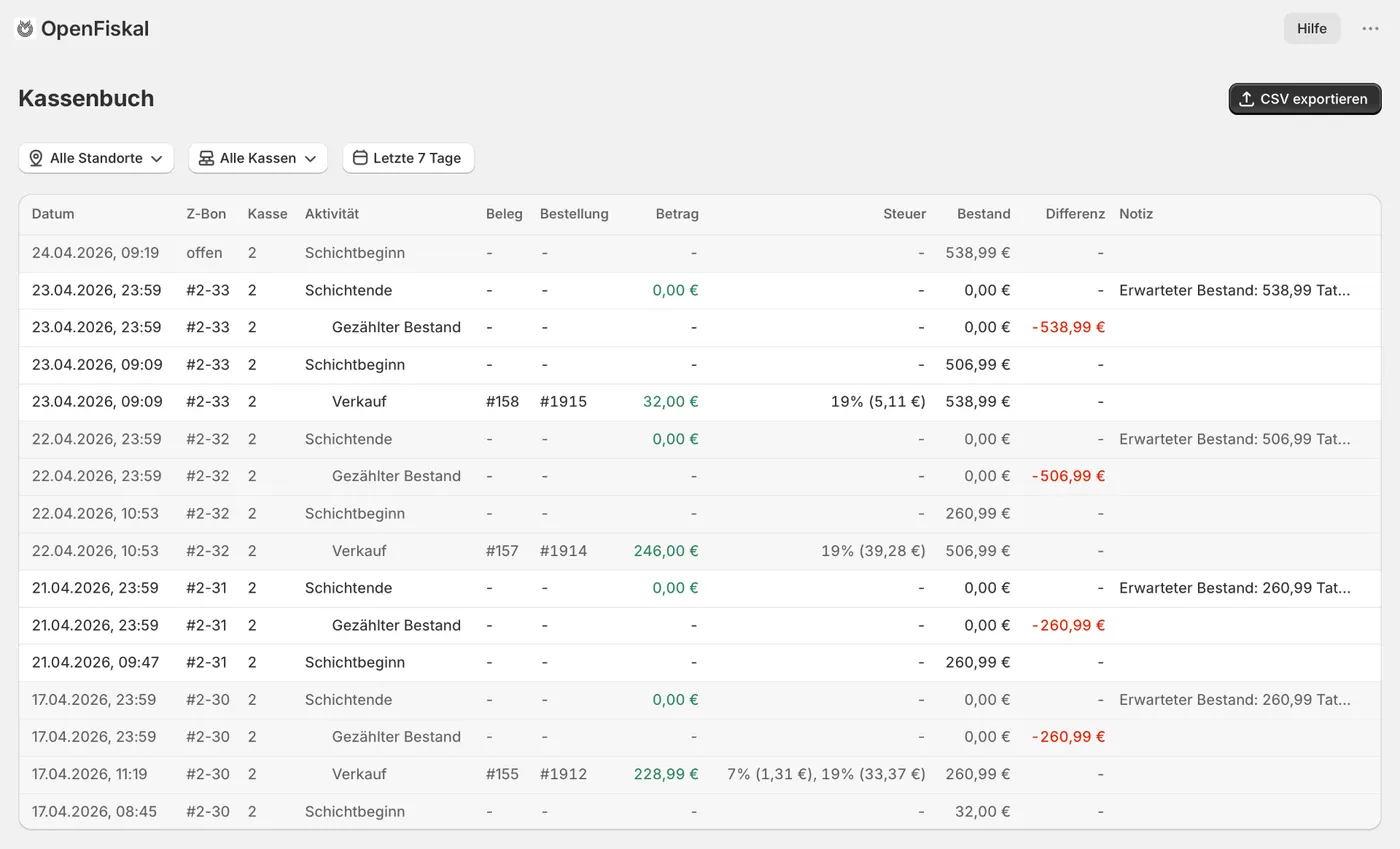 OpenFiskal cashbook
