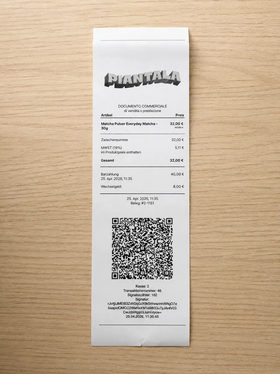 Printed fiscal receipt