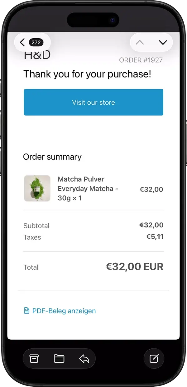 E-Mail-Beleg